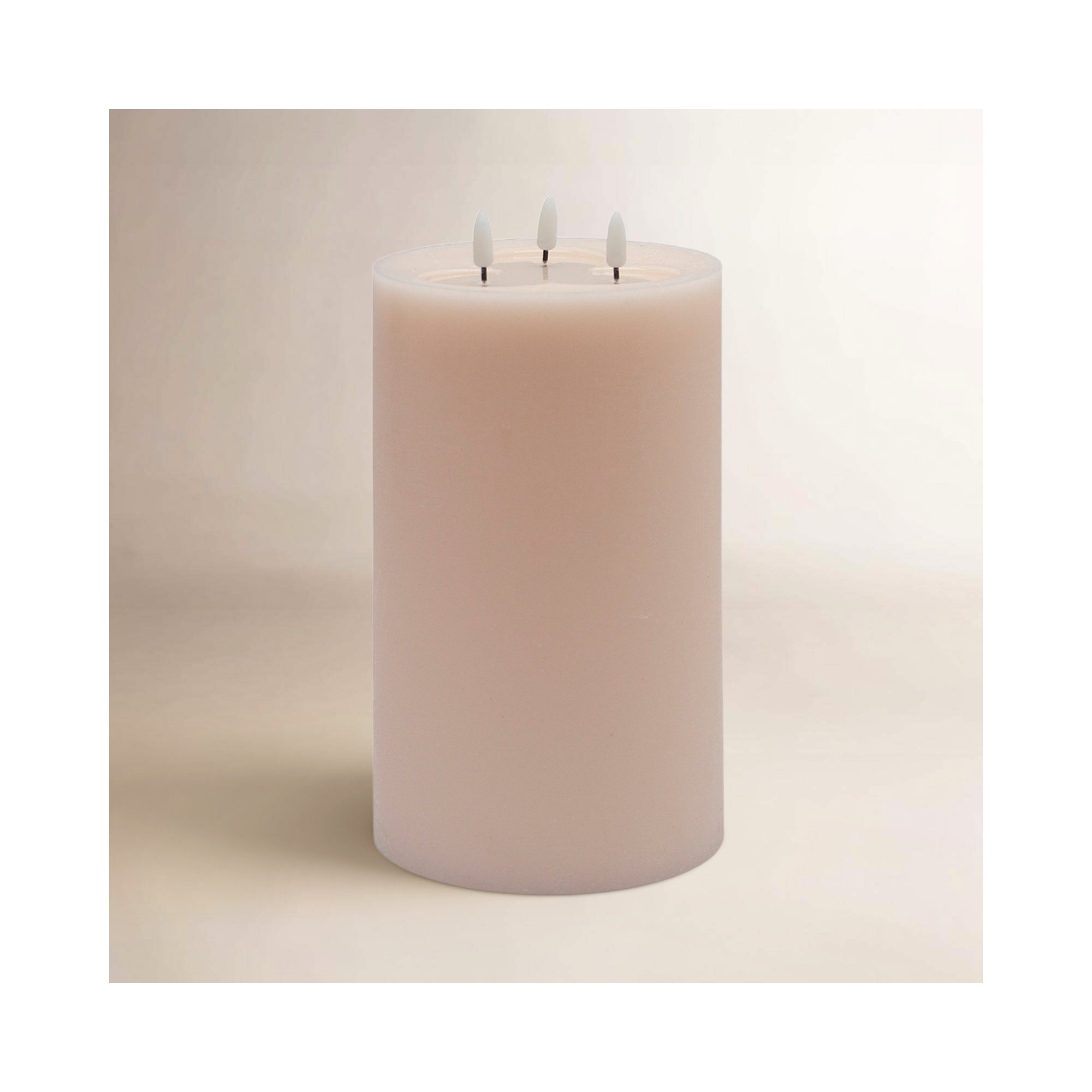 3 Wick Large Flameless Candle, Pink