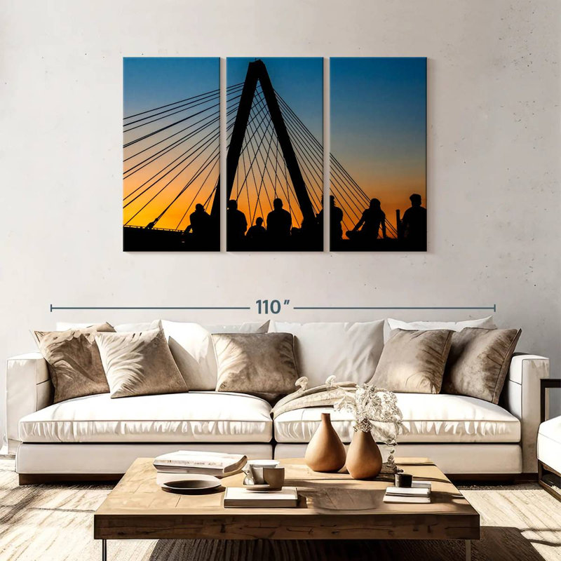 Silhouette du pont Bond, H 48 po x l 74 po