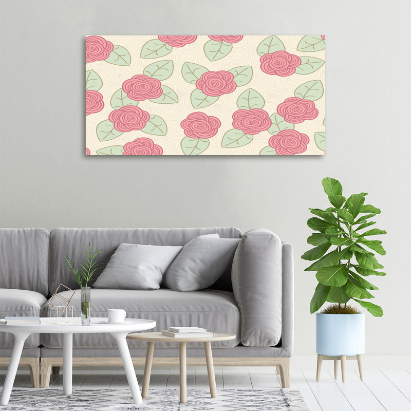 Roses - No Frame Print on Glass, Canvas, 50cm H x 100cm W x 2cm D