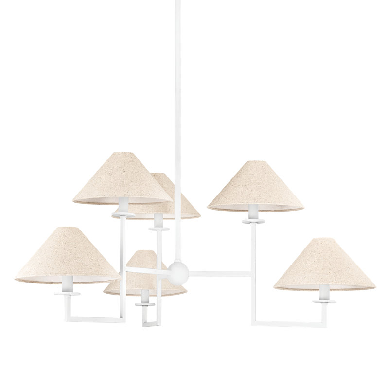 Lustre 6 lumières en lin 39,25 "Gladwyne par Ariel Okin x Mitzi