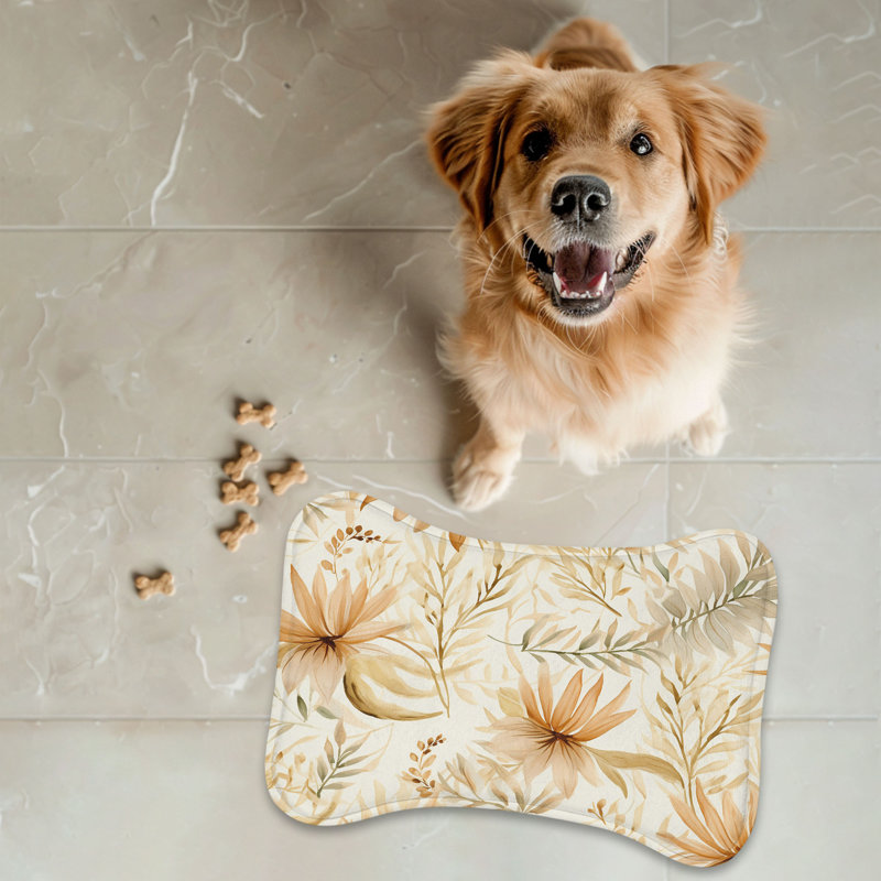 Boho Glow - 1 Piece Bone Shape Feeding Mat Anti-Skid Placemat