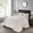 Reversible Bedspread Set Cream Queen-119417101