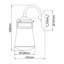 Jaylynn Seeded Glass Outdoor Wall Lantern-16292095