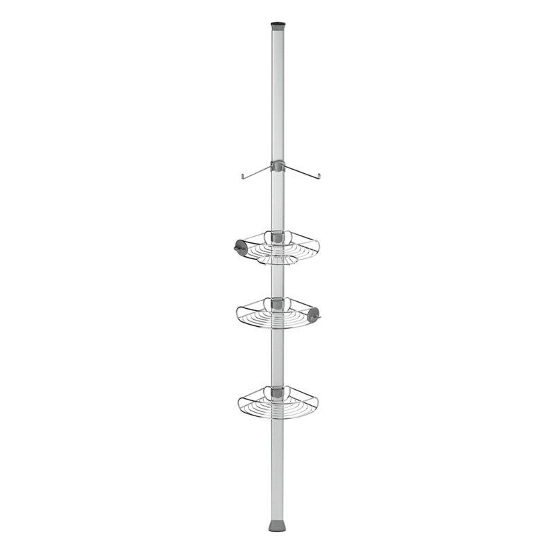 Stainless Steel Adjustable Tension Pole Shower Caddy