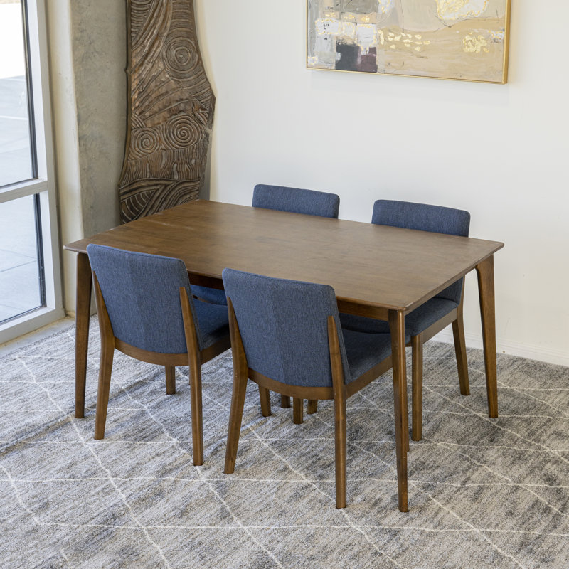 Ensemble repas pour 4 personnes Elenita, Blanc, Bleu