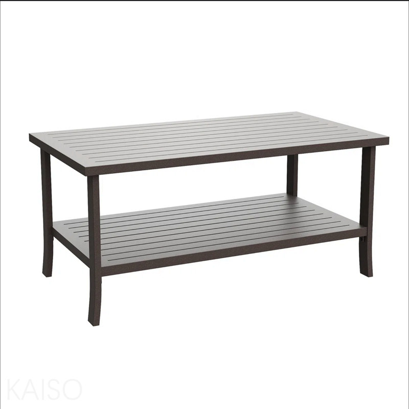Table basse d'extérieur 37 po x 21 po Brown
