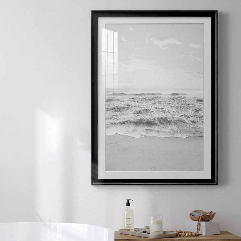 «Gentle Tides I», reproduction encadrée de qualité supérieure, Noir, H 36,5 po x l 26,5 po x P 1 po