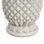 Base de parasol de table d'appoint en oxyde de magnésium blanc antique en forme d'ananas Lillian
