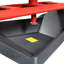Chariot de jardin extensible en acier avec poignée pivotante et panier - Rouge-98404309