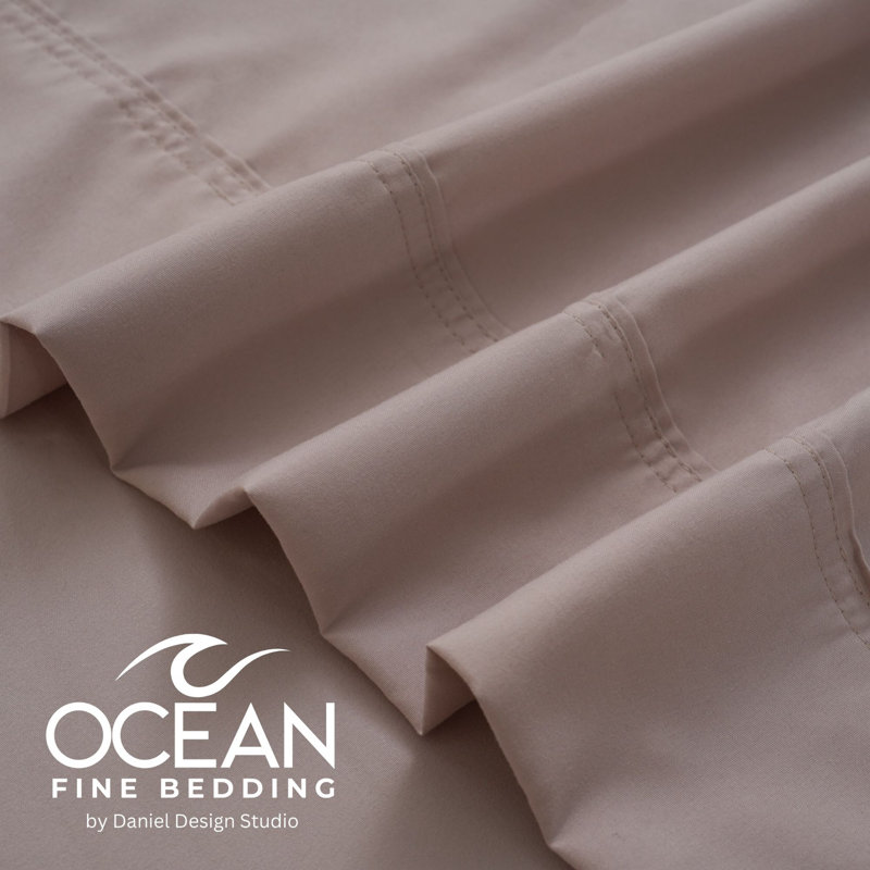 Ensemble de draps pour chambre d'amis en microfibre OCEAN FINE BEDDING, Beige