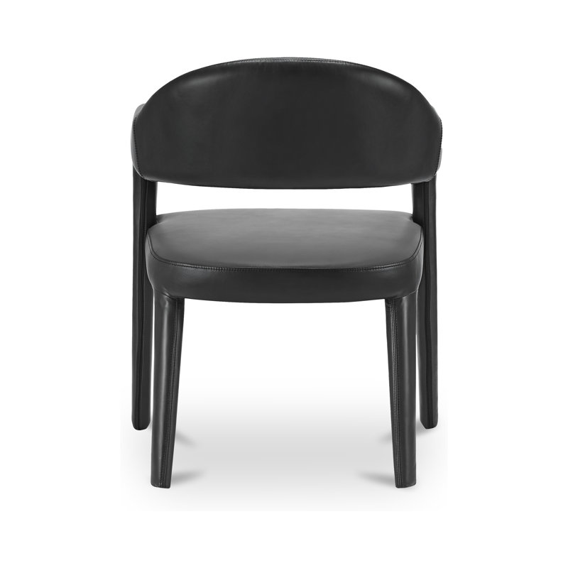 Martens Leather Upholstered Armchair, Black