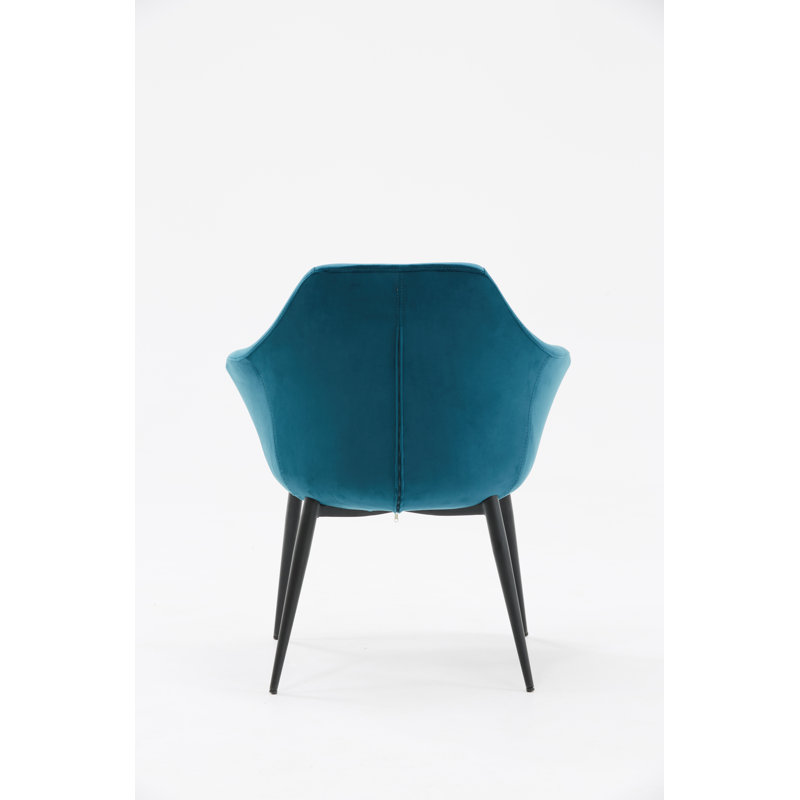 Chaise en velours Kearny, Bleu sarcelle