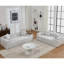 Ensemble 2 pièces de la collection Boucle - gris, 3 places et canapés avec table de bout moderne gris pratique