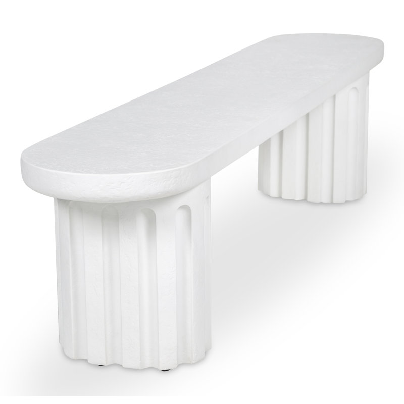 Pipperidge 75'' Concrete Outdoor Bench