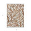 Tapis extérieur lavable floral beige et cuivré 3 pi x 5 pi orange