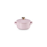 Le Creuset Stoneware Mini Round Cocotte With Gold Heart Knob, 8 Oz. - Chiffon Pink