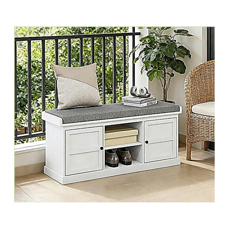 Entryway Bench Seat, Shoe Storage Bench with Cushioned Seat