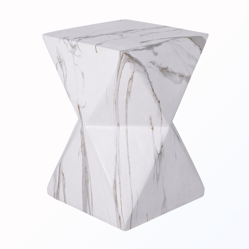 Table d'appoint de patio sablier, Blanc