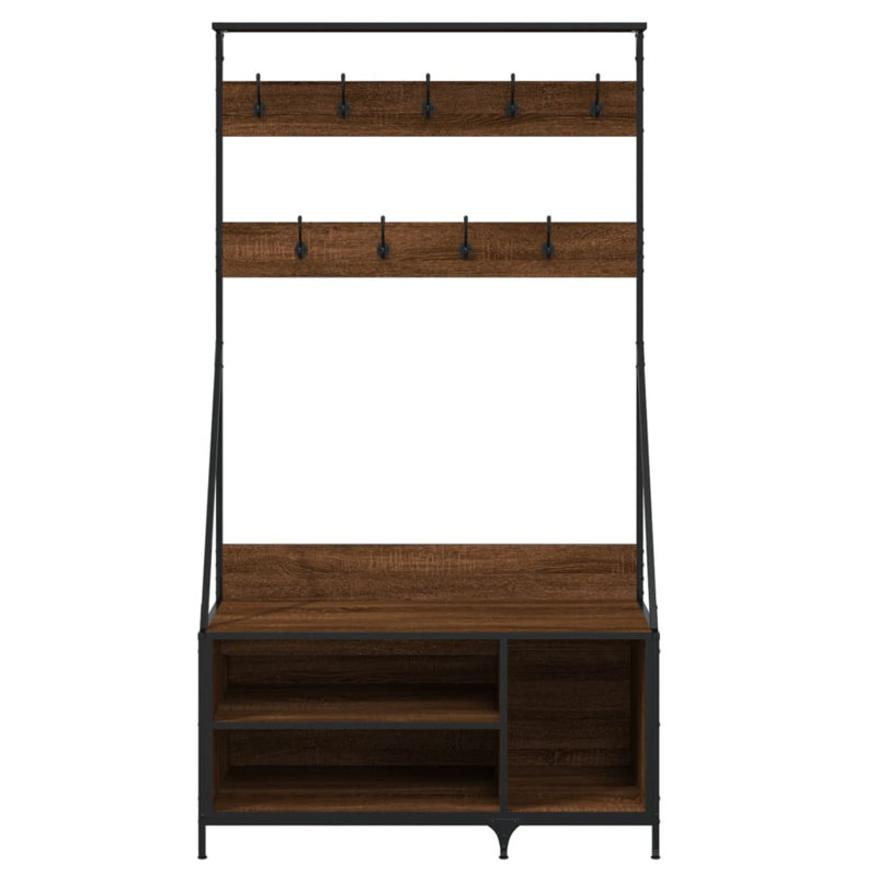Elsmoriet 100cm Clothing Rack, Brown Oak