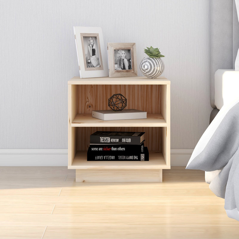 Moncton 40cm W Solid Wood Bedside Table, Oak, Set of 2