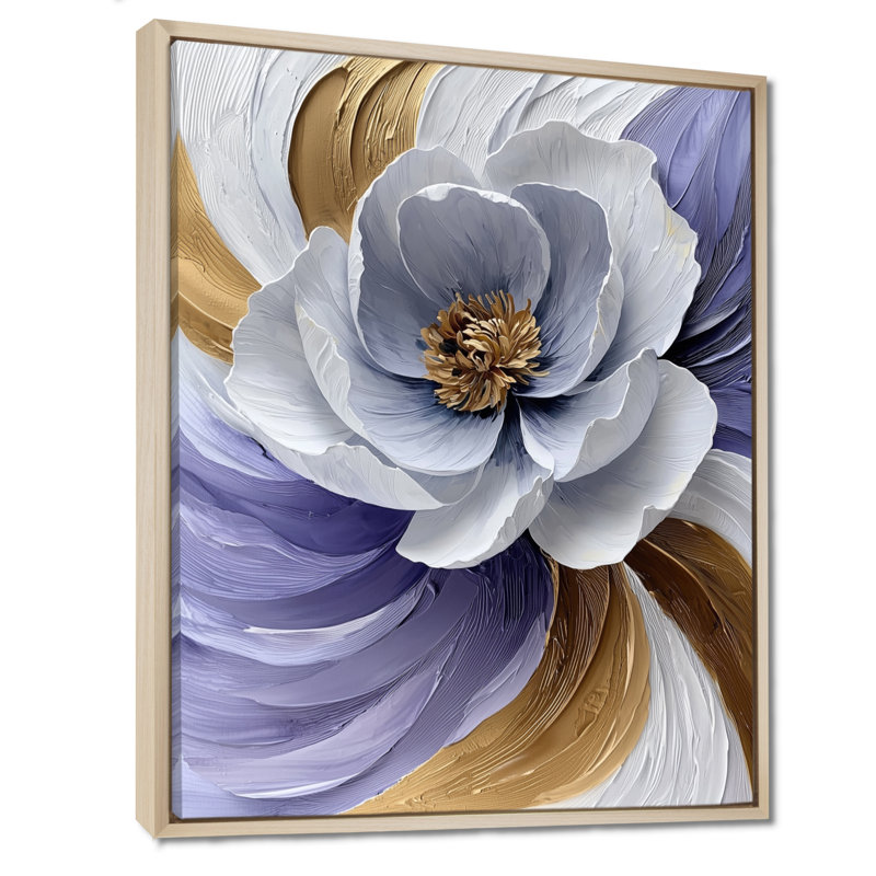 Starrett lavande et équilibre doré des pivoines Blossom III - pivoine, art mural, H 20 po x l 12 po, Crème, crème