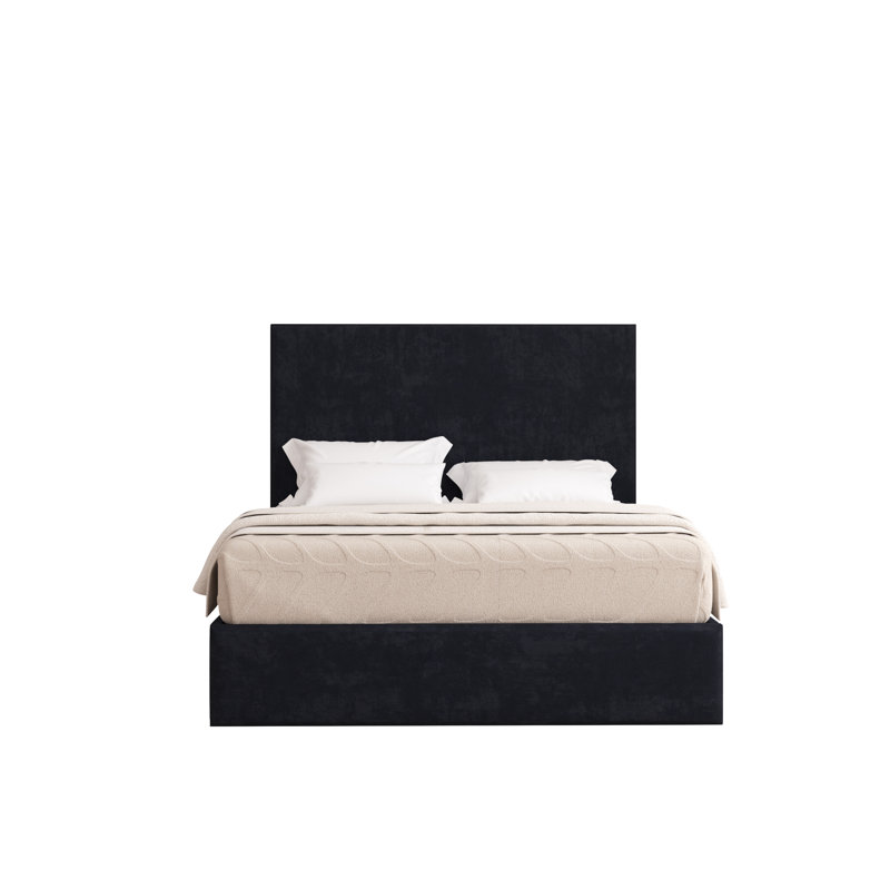 Bibian Upholstered Ottoman Storage Bed, Double (4'6), Black