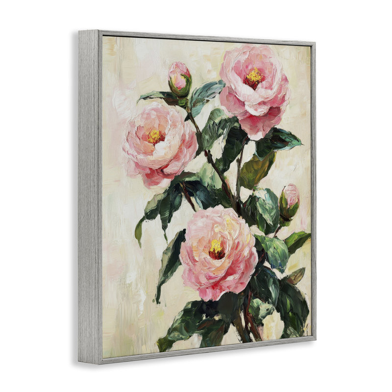 Coquelicots roses peints avec bourgeons, estampe numérique, conception de Petal Prints Design, Estampe numérique Farmhouse