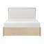 Lit plateforme moderne avec tête de lit tapissier avec chargement et rangement USB-1235724496
