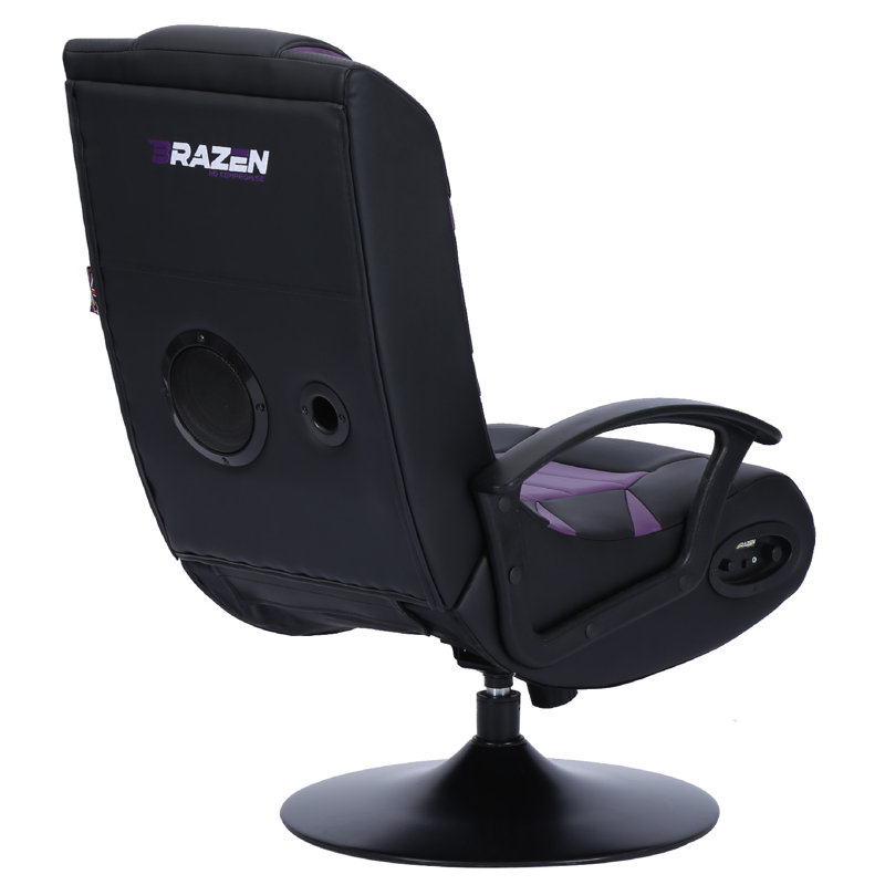 BraZen Pride 2.1 Bluetooth Surround Sound Gaming Chair - Pledger, Black/Purple