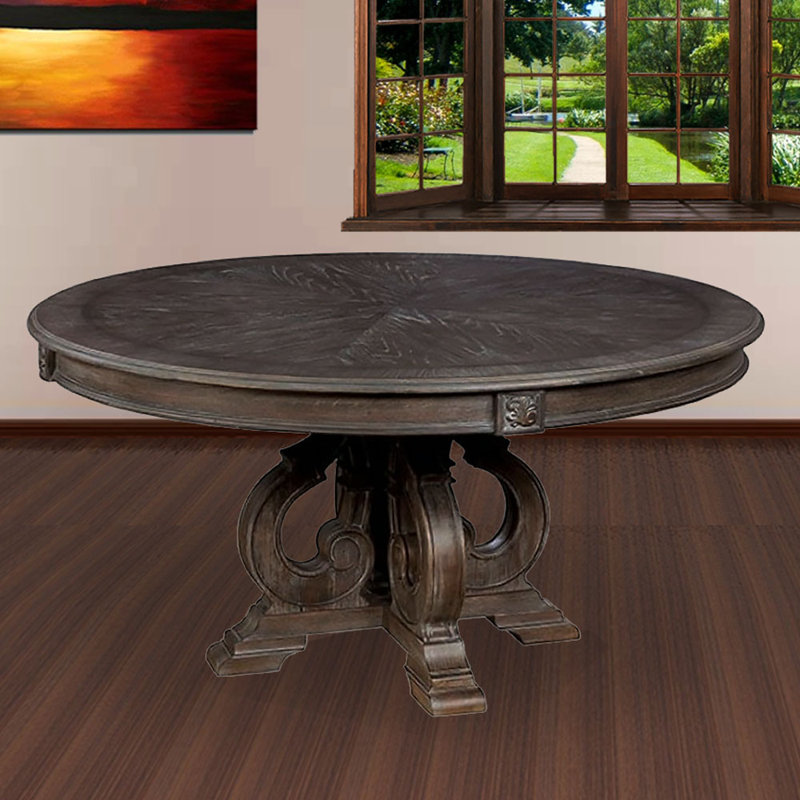 Harney Round Dining Table, Brown
