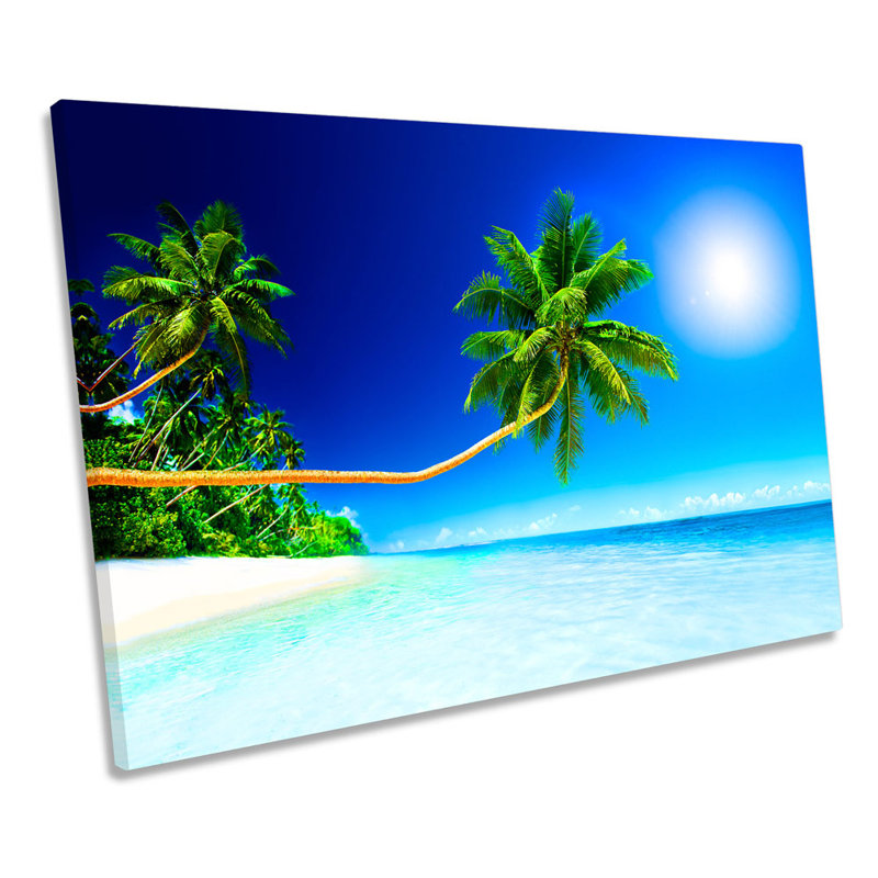 Paradise Tropical Beach - Wrapped Canvas Print, 61cm H x 91.4cm W x 4cm D