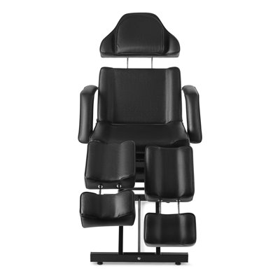 Inbox Zero Adjustable Backrest Tattoo Table With Tray, Split Footrests , Client Facial Bed Massage Bed