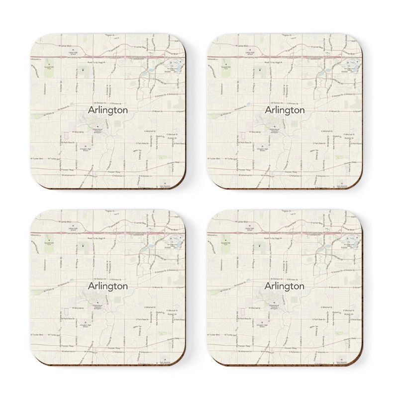 Sous-verre carte des États-Unis, Arlington