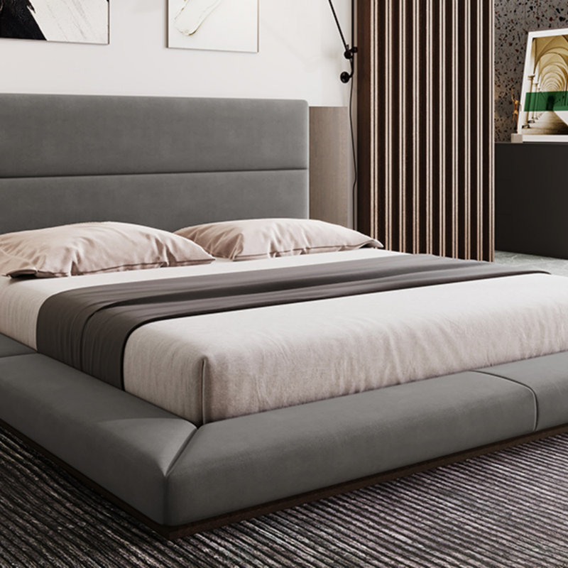 Lit plateforme tapissier Modern