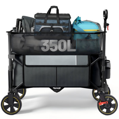 Extra Large Collapsible Folding Wagon, 1-Pack, (Gray)
