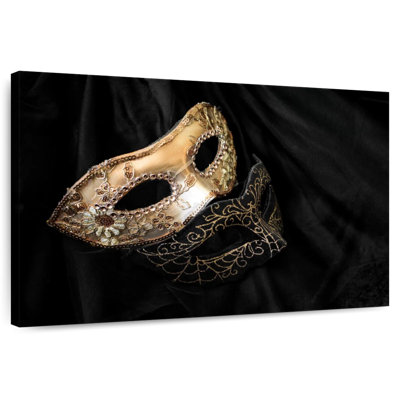 Lelend Gold And Black Masquerade Masks