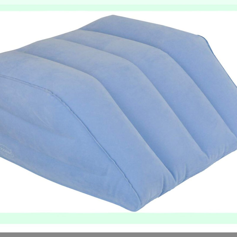 InflaRest Leg Lift Cushion - Portable Foot & Ankle Support Pillow for Pain Relief, Post-Surgery Recovery, Travel - Velour Surface, Adjustable