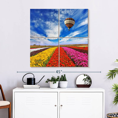 Alvord Balloon Over Flower Field