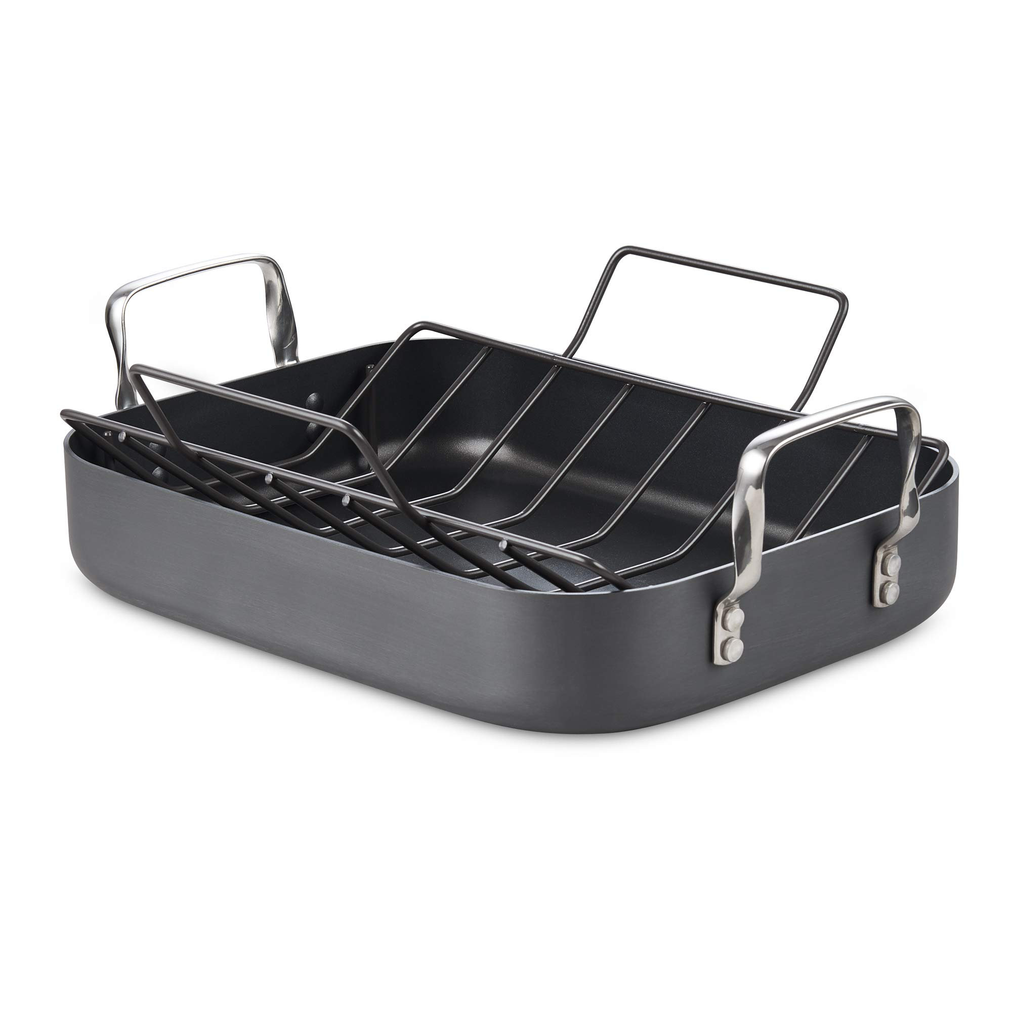 Cooks Standard 18'' NonStick HardAnodized Aluminum Roasting Pan with