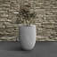 Grand pot à fleurs rond noir en forme de fleur avec passe-tringle l 16 po x H 21,5 po-192713815-192713813
