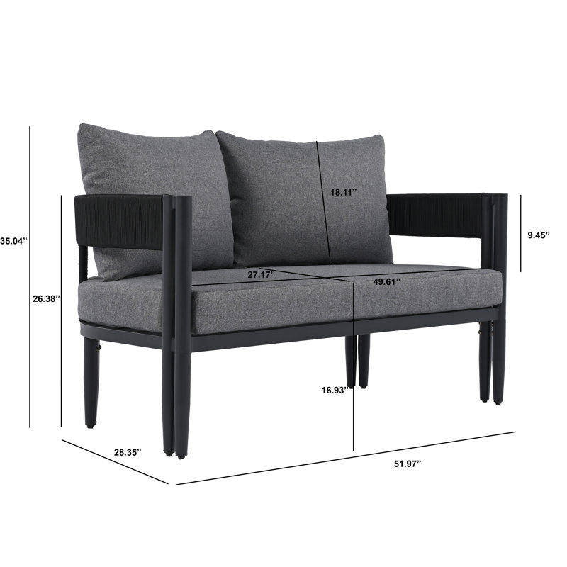 Outdoor 5 - Piece Conversation Set, Gray