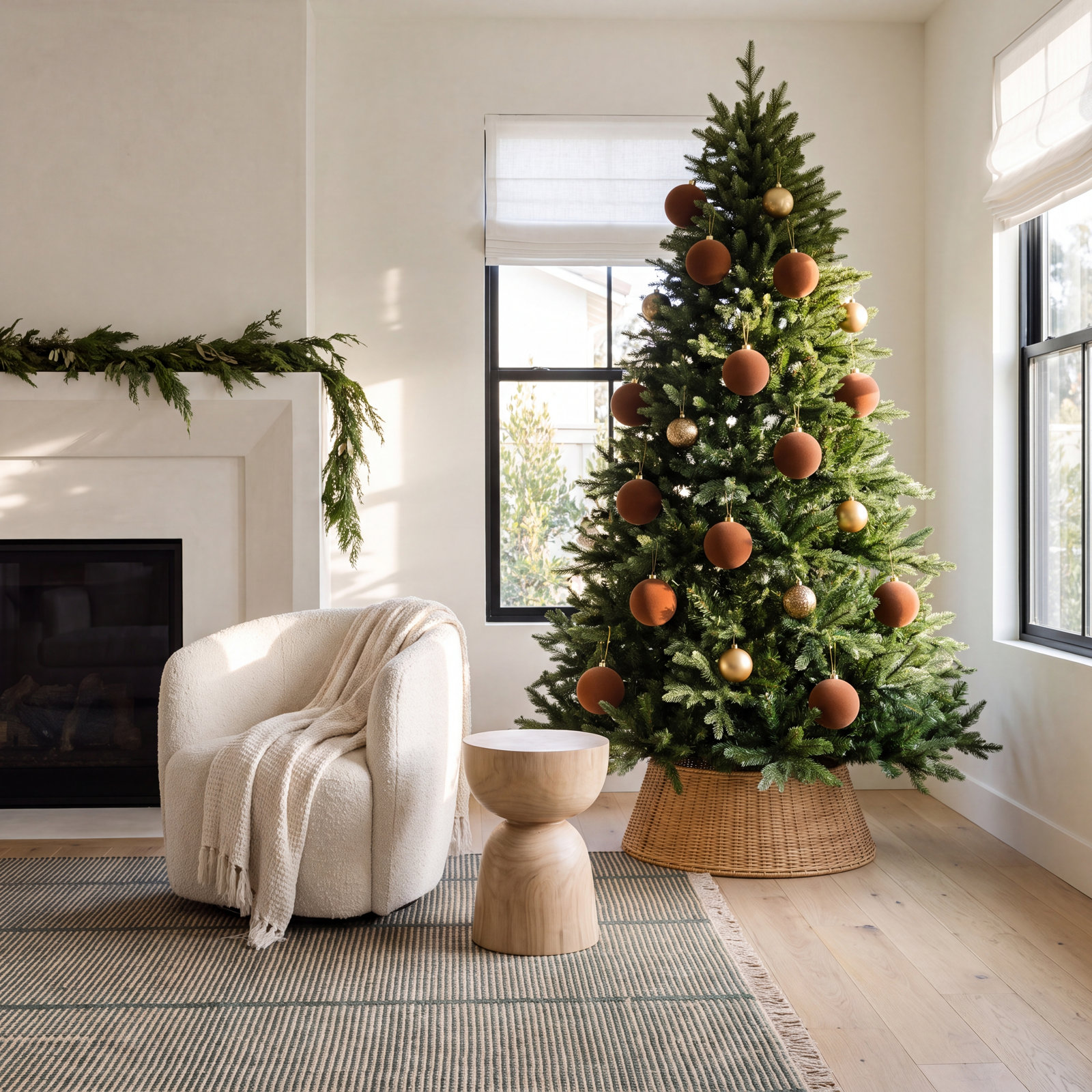 Bauble, 6" H x 5.75" W x 5.75" D, Brown