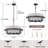 4-Light Dimmable Drum Chandelier