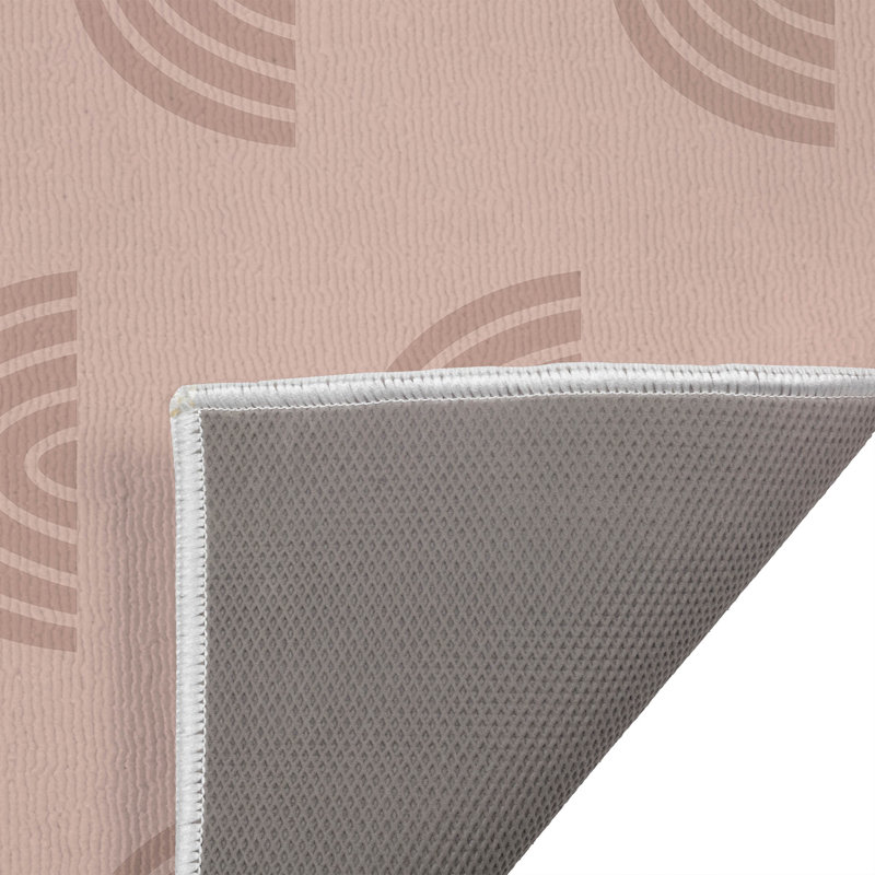 Tapis de toilette rectangulaire antidérapant absorbant Bows Match, Pink, Ivory