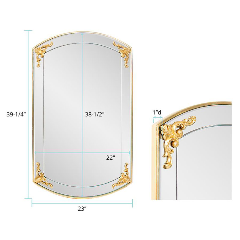 Miroir de coiffeuse doré Kaseta