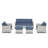 Ingvald Wicker 5 - Person Patio Conversation Set with Cushions-1738871176