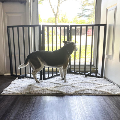 Barrière pour animaux autoportante en bois