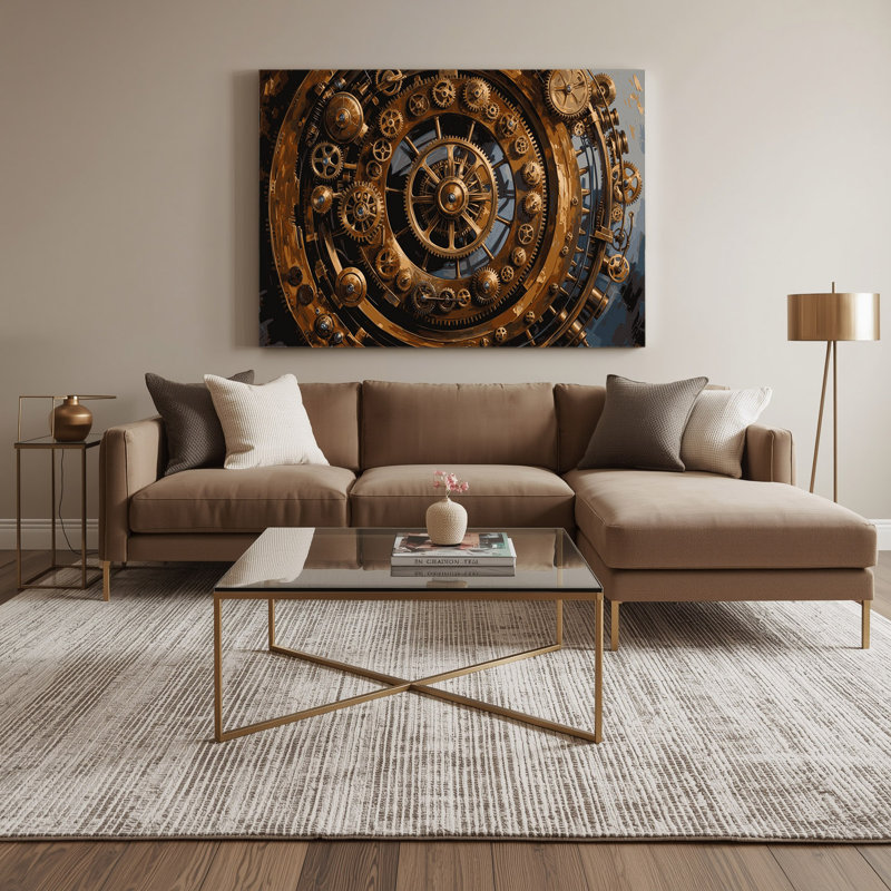 Art mural sur toile brun, 11" H x 14" W