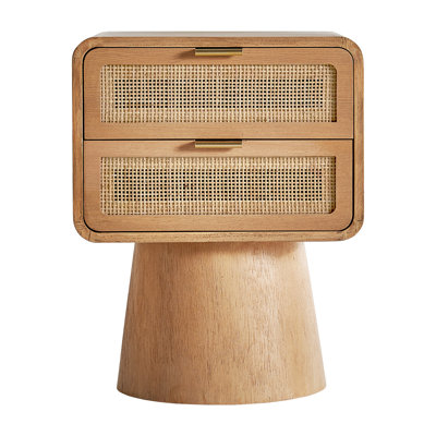 43cm W Solid Wood Bedside Table