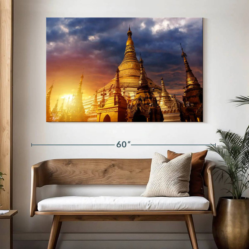Adella Shwedagon Golden Temple, H 34 po x l 51 po